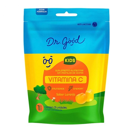 Vitamina C Dr. Good Kids Sabor Laranja 25 Gomas