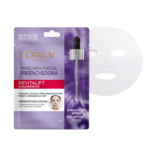 LOréal Paris Revitalift Hialurônico Preenchedora - Máscara Facial em Tecido Anti-Idade 30g