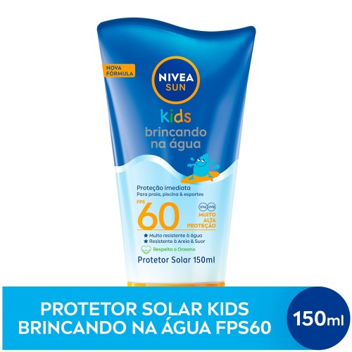 Protetor Solar Nivea Sun Kids Brincando Na Água Fps60 150ml