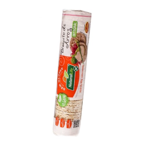 Biscoito de Arroz Natural Life Mini Integral 80g