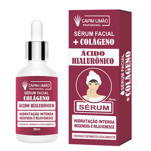 Sérum Facial Capim Limão Ácido Hialurônico 30ml