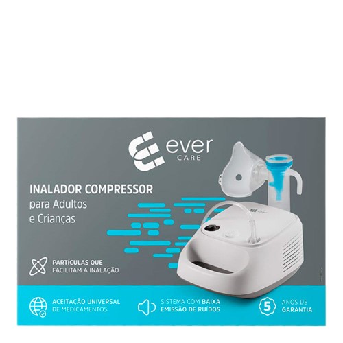 Inalador Compressor Ever Care Infantil e Adulto Bivolt