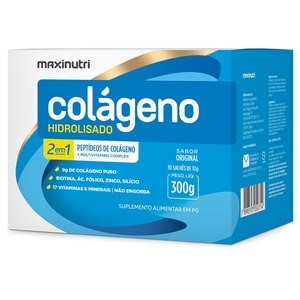 Colágeno Hidrolisado Maxinutri 2em1 Original 30 sachês de 10g cada