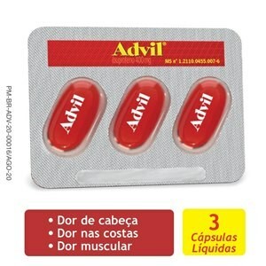 Advil 400mg Cartela com 3 Cápsulas Líquidas