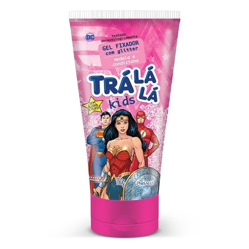 Gel Tra lá lá Kids Bisnaga Com Glitter 150g