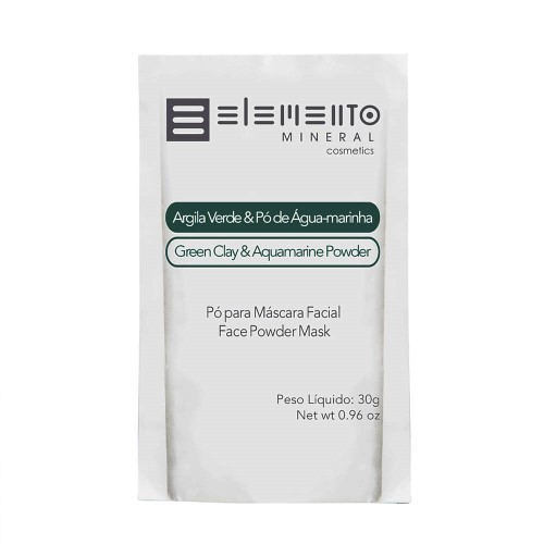 Argila Verde com Pó de Água-Marinha 30g - Elemento Mineral