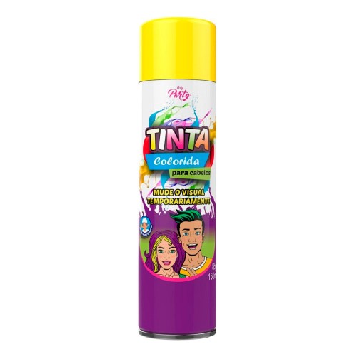 Tinta Colorida Temporária para Cabelos My Party Amarelo 150ml