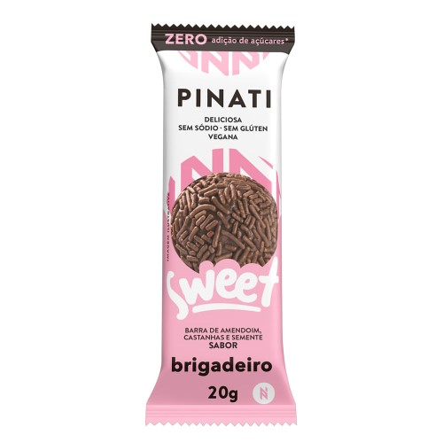 Barra de Amendoim, Castanha e Semente Pinati Sweet Brigadeiro com 20g