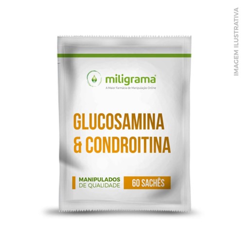 Glucosamina 1,5g + Condroitina 1,2g 60 Sachês Sabor Laranja