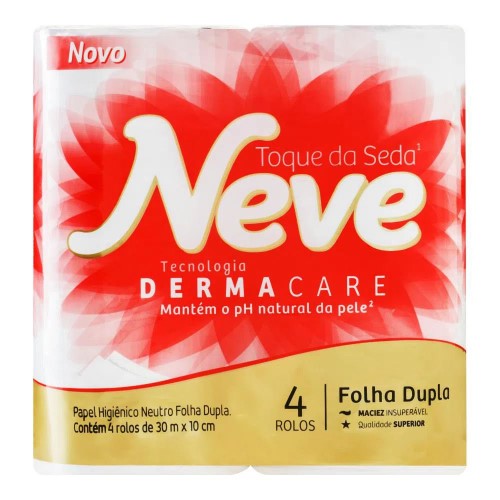 Papel Higiênico Neve Toque de Seda 4 Rolos