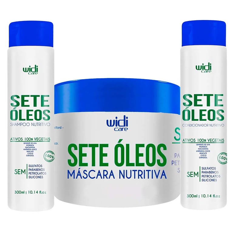 Widi Care Nutritivo Sete Oleos Kit – Shampoo + Condicionador + Máscara