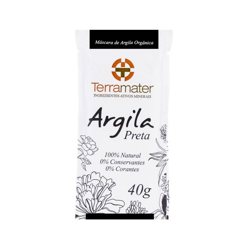 Máscara de Argila Preta Orgânica 40g – Terramater