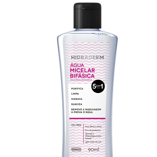 Água Micelar Bifásica Hidraderm 5 em 1 com 90ml