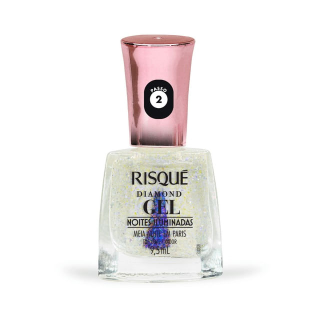 Esmalte Risque Diamond Gel Ef Meia Noite Em Paris 9,5ml