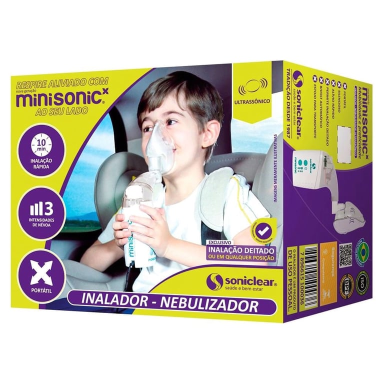 Inalador Nebulizador Ultrassônico Soniclear Minisonic Portátil Bivolt