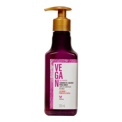 Sabonete Líquido para Mãos Vegan by Needs Jasmim + Pimenta Rosa com 250ml