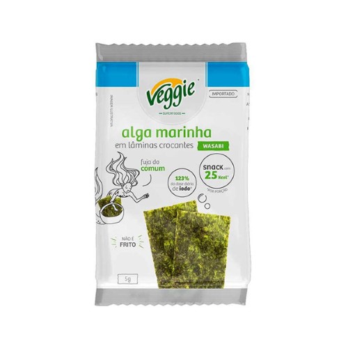 Snack Veggie de Alga Marinha Wasabi com 5g