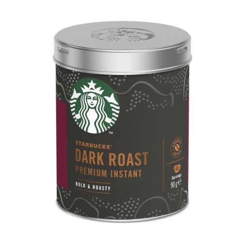 Café Solúvel Starbucks Dark Roast Premium Instant Torra Escura Lata 90g