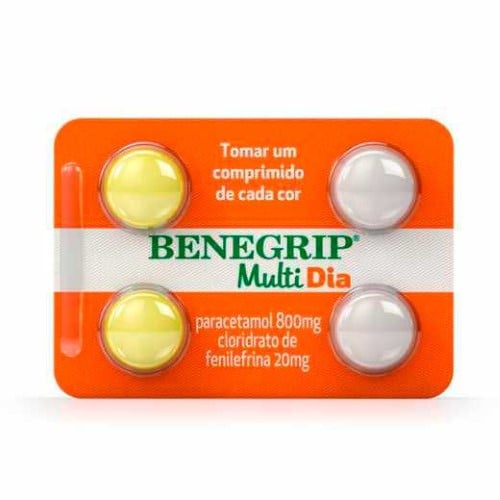 Benegrip Multi Dia  com 50 comprimidos amarelo + 50 comprimidos branco