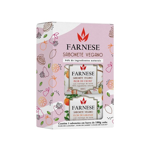 Farnese Kit Presenteável – 3 Sabonetes em Barra