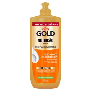 Creme Para Pentear Nutritivo Óleo De Coco + 13 Aminoácidos Niely Gold Nutrição Mágica Frasco 500ml Tamanho Econômico