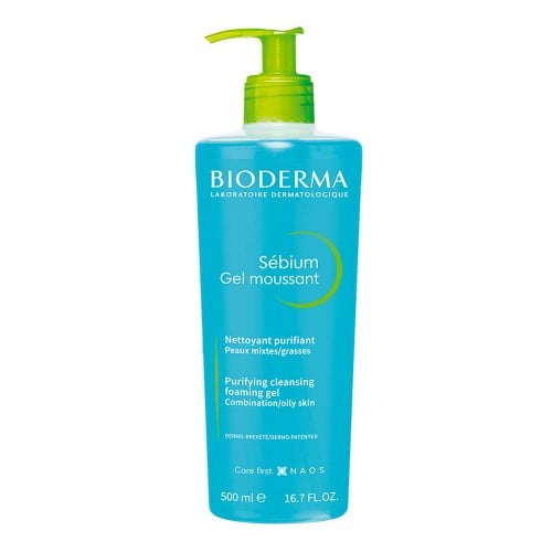 Gel De Limpeza Bioderma Sébium Gel Moussant Antioleosidade De Alta Tolerância 500ml