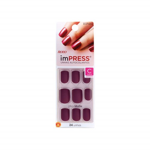 Unhas Postiças Kiss NY imPRESS Matte Color - Sexy Lady