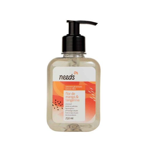 Sabonete Líquido Glicerinado para Mãos Needs Flor de Manga & Tangerina com 250ml