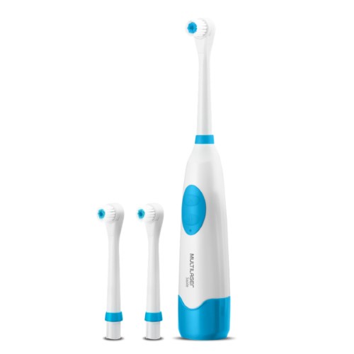 Escova de Dente Elétrica Multilaser Super Health HC086 à Pilha + 2 Refis