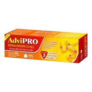 AdviPRO Diclofenaco Dietilamônio 11,6mg/g Gel 60g