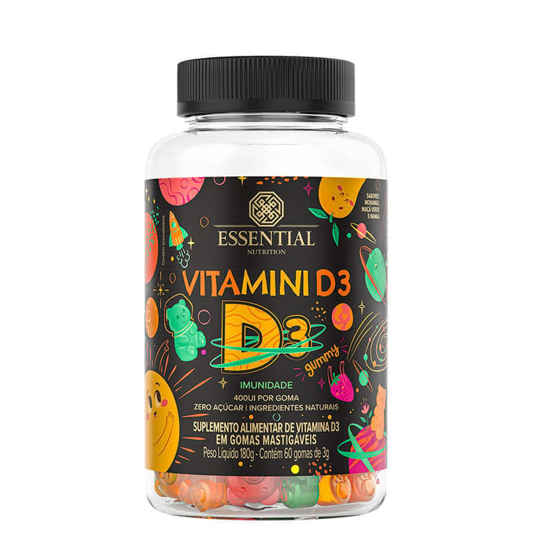 Vitamini D Gummy Essential Nutrition 60 Gomas