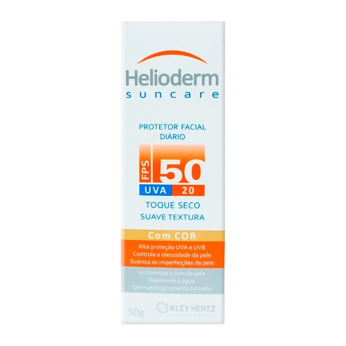 Protetor Solar Facial Helioderm FPS30 com Cor com 50g