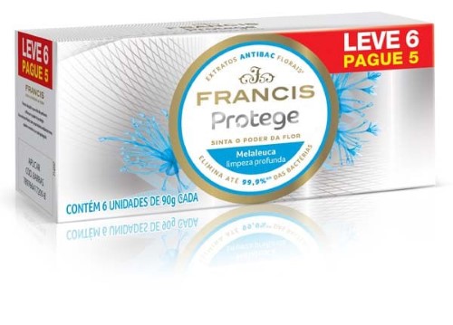 Sabonete Francis Protege Branco 90G Leve Mais Pague Menos