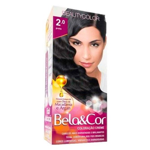 Coloração Permanente Beauty Color Bela&Cor Preto 2.1