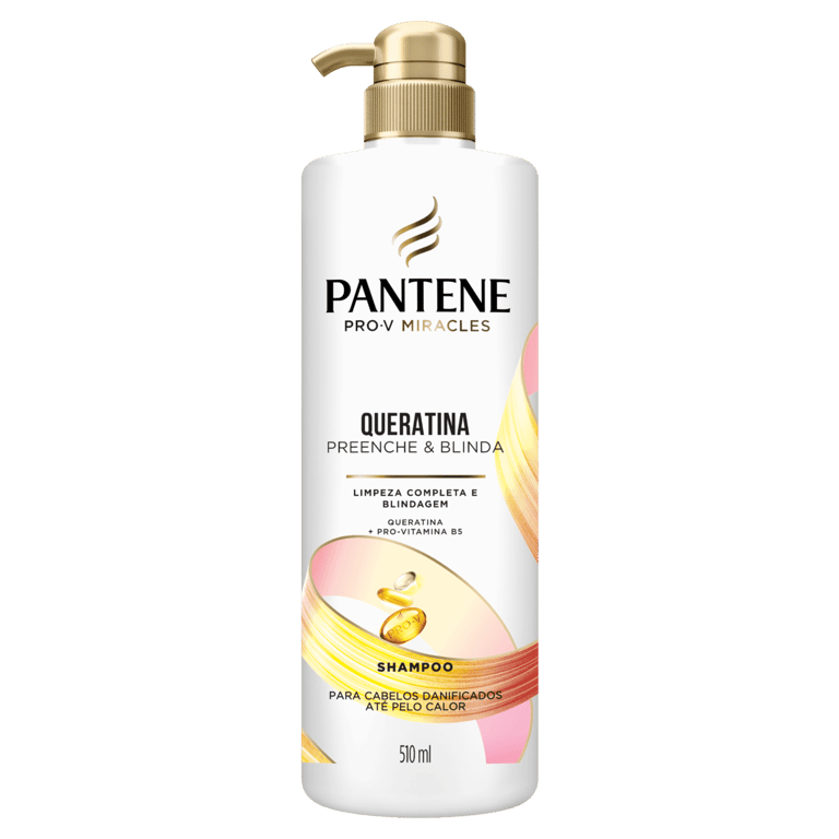 Shampoo Pantene Queratina Preenche & Blinda 510ml