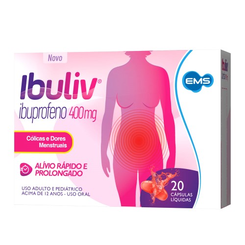 Ibuliv 400mg com 20 Cápsulas Moles