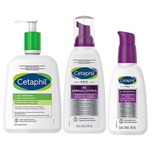 Cetaphil Kit – Espuma de Limpeza + Hidratante Facial + Loção Hidratante