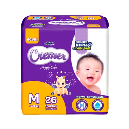 Fralda Cremer Disney Baby M - 26 Unidades