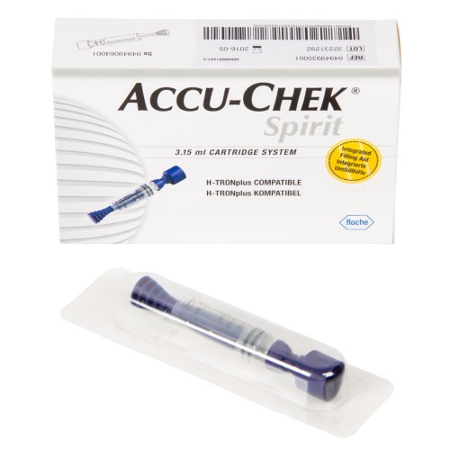 Accu-chek Spirit Cartridge System 3.15ml 5 Peças