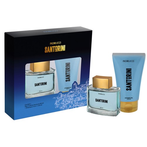 Santorini Fiorucci Kit – Deo Colônia + Shampoo 3 em 1