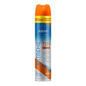 Desodorante Above Men Extreme Invisible Sport Aerossol Antitranspirante 72h 200ml