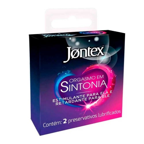 Camisinha Jontex Orgasmo em Sintonia Texturizado Retardante com 2 unidades