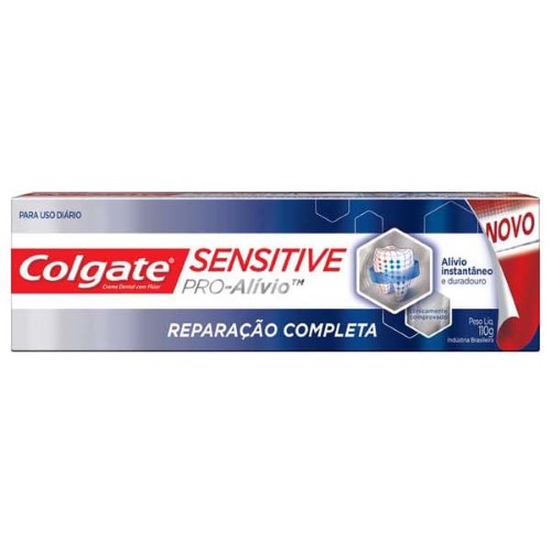 Pasta de Dente Colgate Sensitive Pro-Alívio Reparação Completa com Flúor de 110g