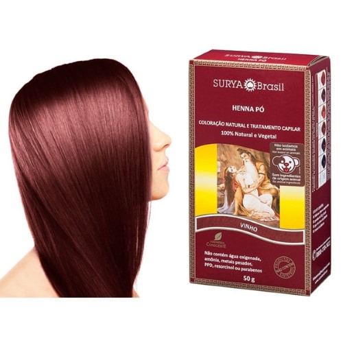 Tintura Henna Himalaya Em Pó Vinho 80g