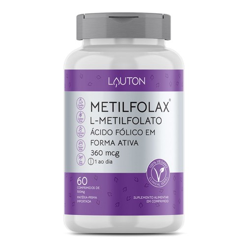 Suplemento Alimentar Metilfolax 360mcg Lauton 60 Comprimidos