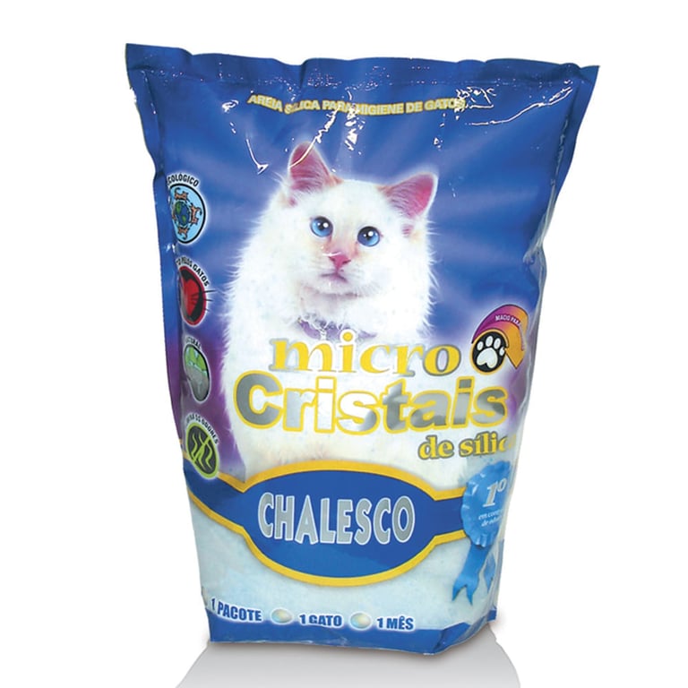 Areia Higiênica Micro Cristais de Sílica CHALESCO - 1,8kg