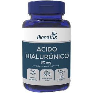 Ácido Hialurônico Bionatus 80mg, frasco com 30 cápsulas