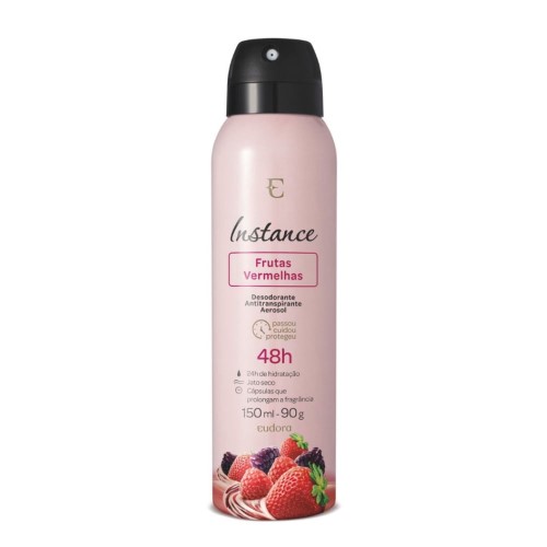 Desodorante Antitranspirante Aerosol Instance Frutas Vermelhas 48h 150ml