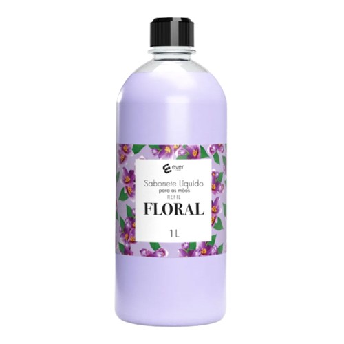 Refil Sabonete Líquido para as Mãos Ever Care Floral 1 Litro