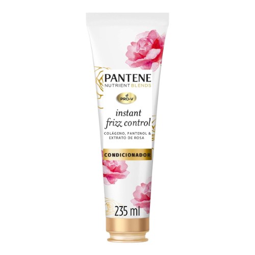 Condicionador Pantene Nutrient Blends Controle Instantâneo Do Frizz Colágeno, Pantenol E Extrato De Rosa 235ml